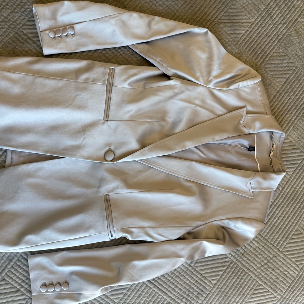White House Black Market Silver Blazer